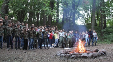 20.07.2014 - Harcerskie ognisko w Zgrupowaniu Obozów